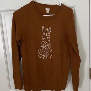 Jcrew llama sweater